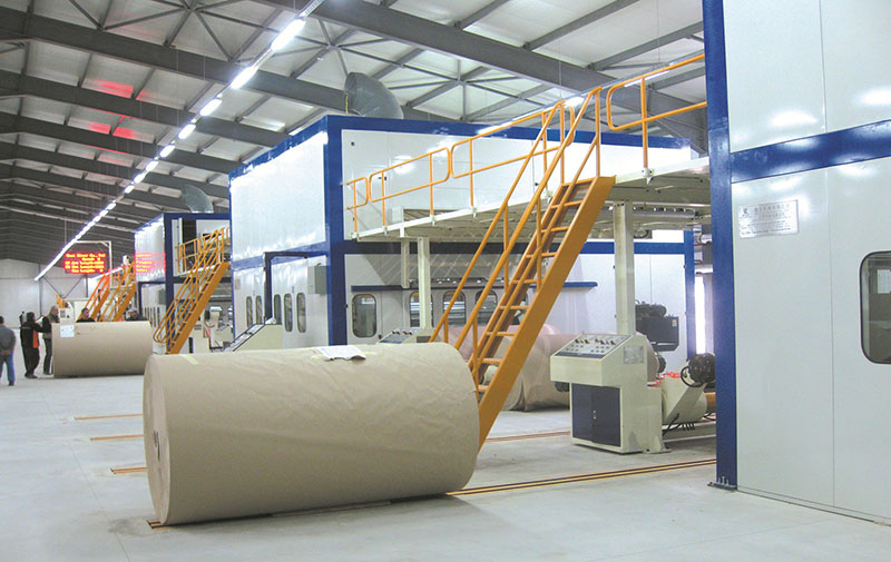 出口歐洲CE標準全自動五層瓦楞紙板生產線樣版